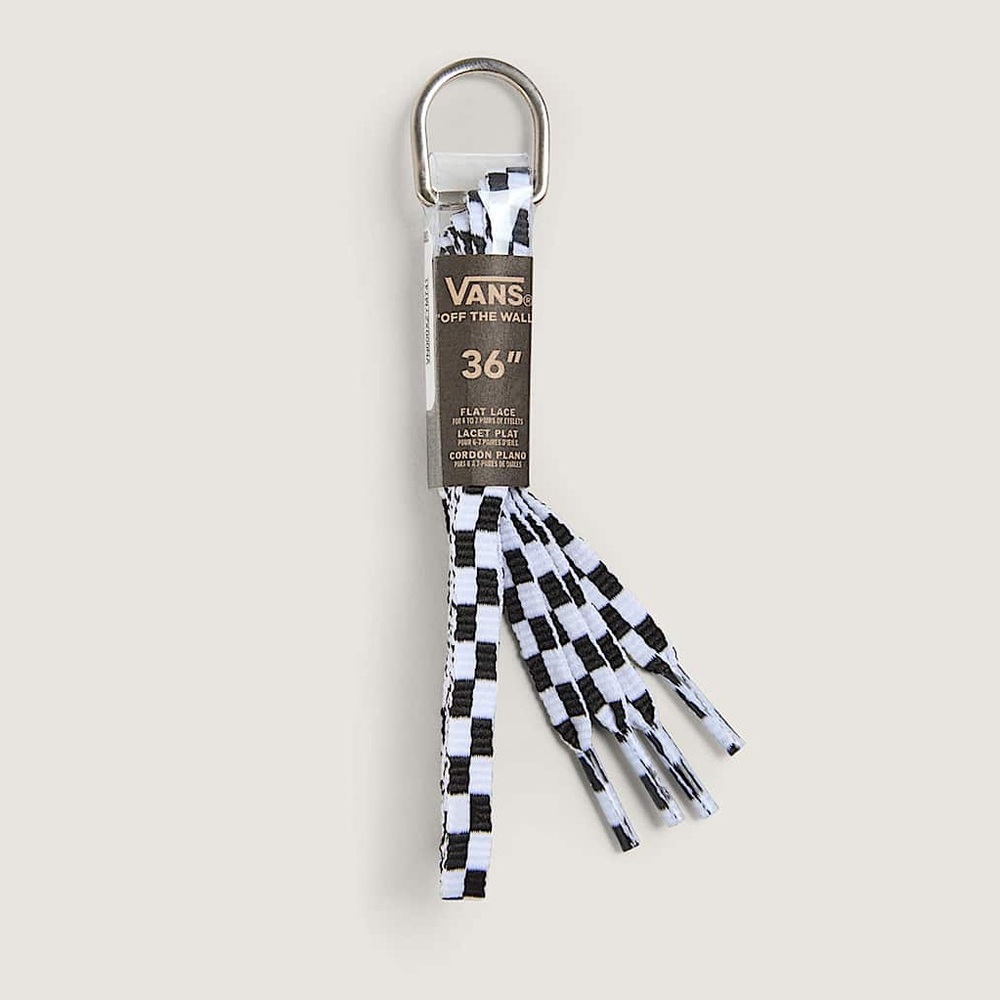Vans Black and White Checkered Flat 36 inches Laces
